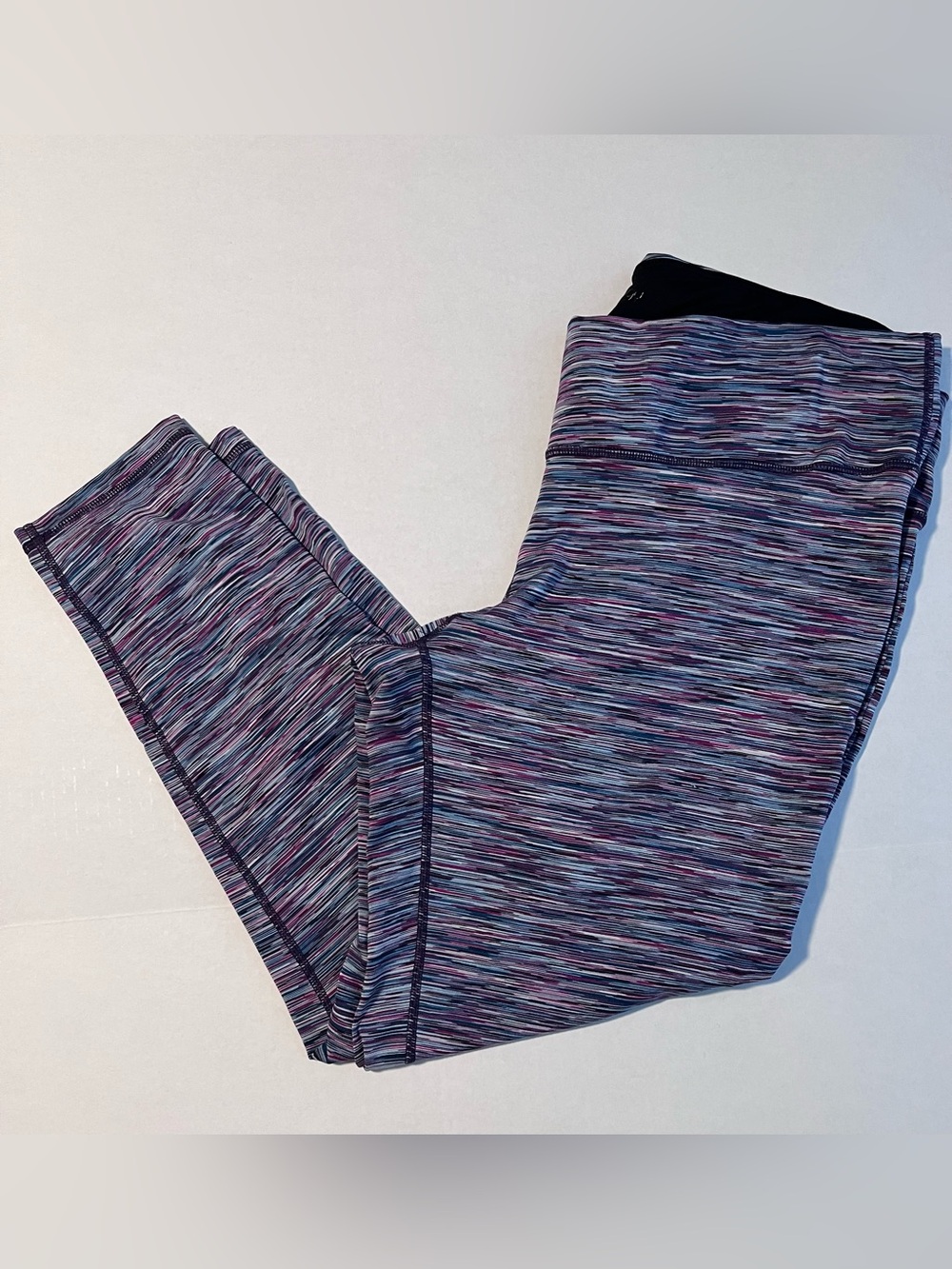 Ideology Space-Dye High-Rise Leggings - Purple Mix